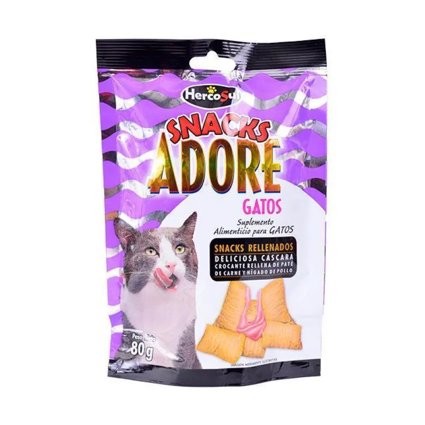 Adore Snacks Gatos 80 gr | Nutrición Mascotas y Animales | Tierragro Colombia