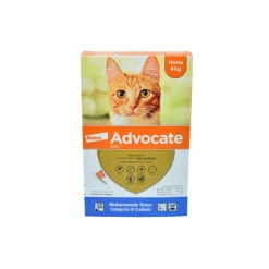 Advocate Gatos elimina pulgas y parásitos internos en 3 meses