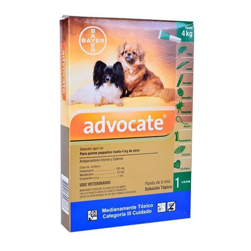 Advocate Perros (0 kg – 4 kg) | Farmacia Animales y Mascotas | Tierragro Colombia