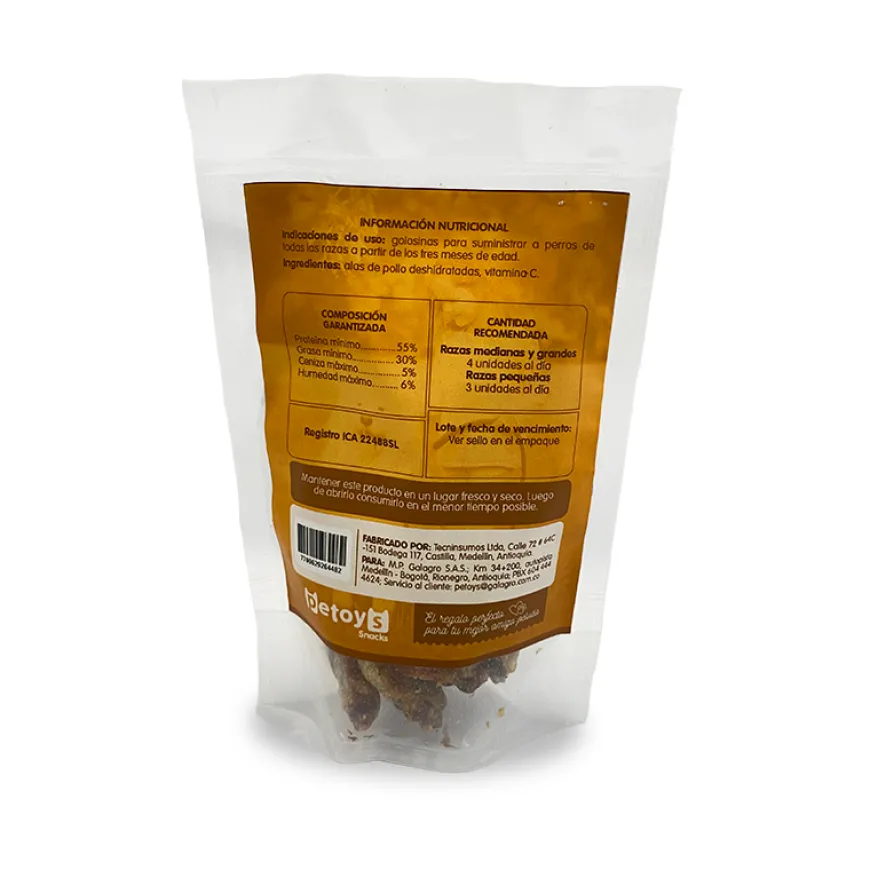Alas de pollo naturales para perros Snacks Secos saludables para perro