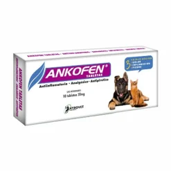 Ankofen Oral 20 Mg x 10 Tabletas Antiinflamatorio para perros y gatos