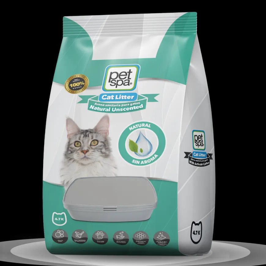 Arena Pet Spa Natural 4.7 Kg Aglomera y neutraliza olores rápidamente