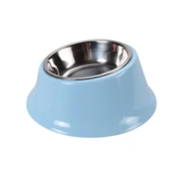 Bebedero Azul Mascota Acero Inoxidable para perros y gatos