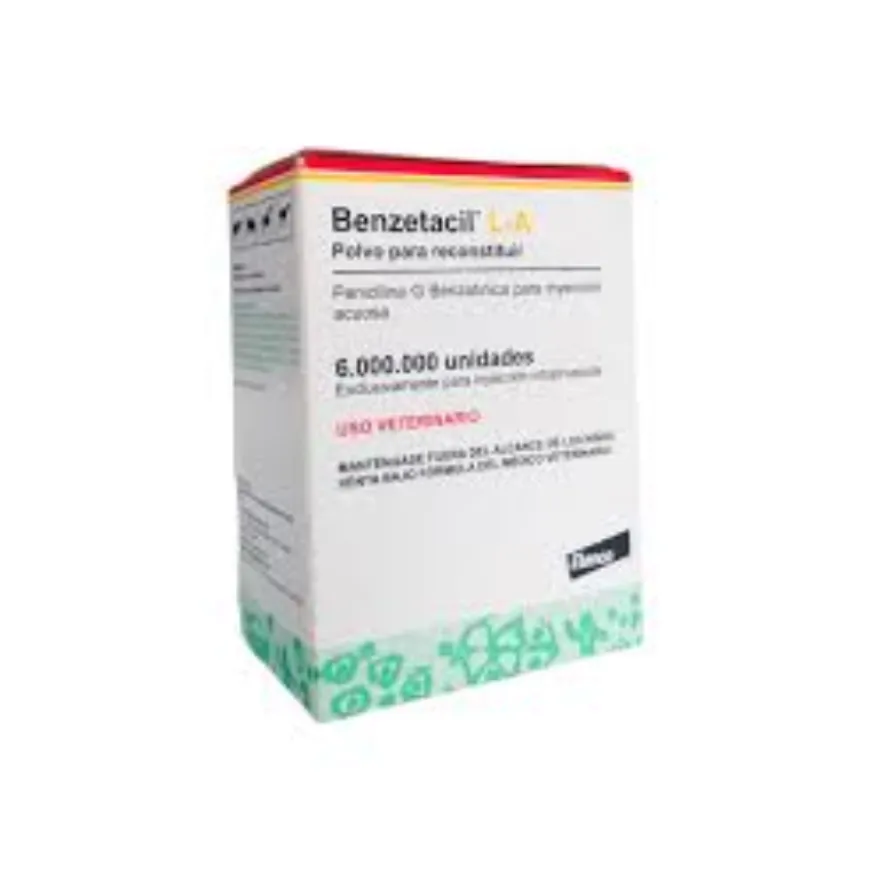 Benzetacil L.A. (3 Millones UI) Antibiótico para Caballos y Bovinos
