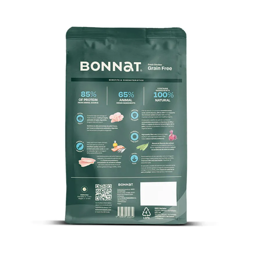 Bonnat Alimento Seco Super Premiun para Gatos Sin Granos