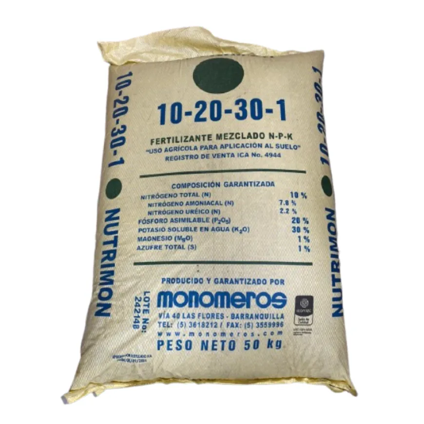 10-20-30-1-1 Bulto x 50 Kg Fertilizante NPK para floración y fruto