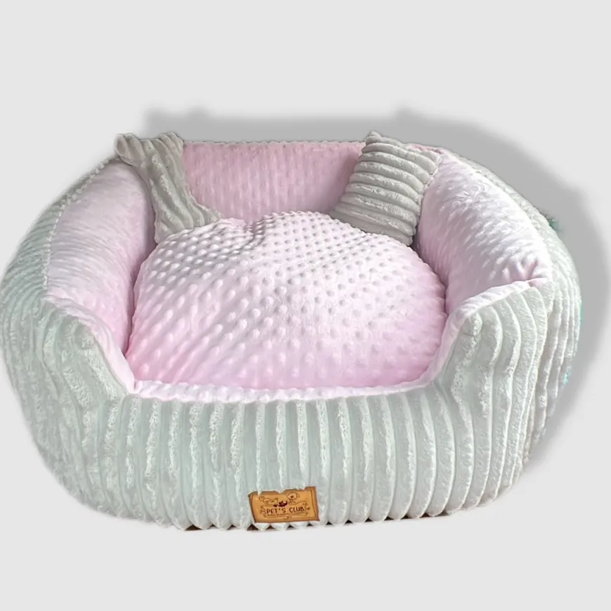 Cama Cuadrada Mediana para perros y gatos comoda y fácil de lavar