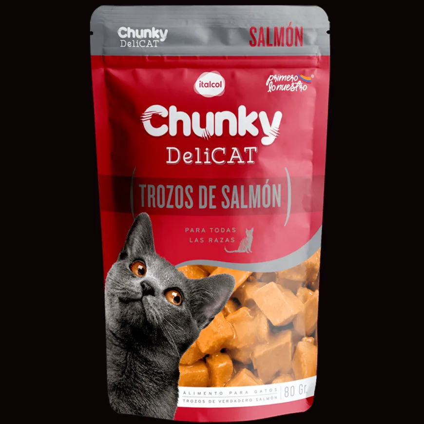 Chunky Delicat trozos de salmón | Nutrición Mascotas y Animales | Tierragro Colombia