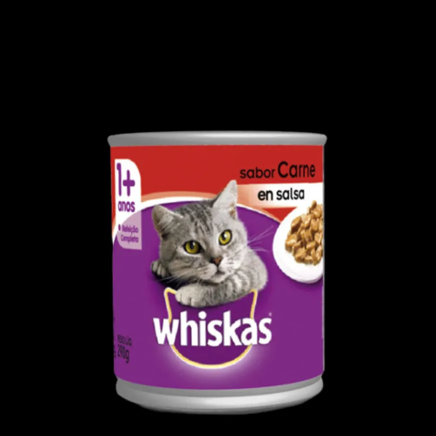 Comida Húmeda Para Gatos Whiskas Sabor Carne en Salsa Adultos