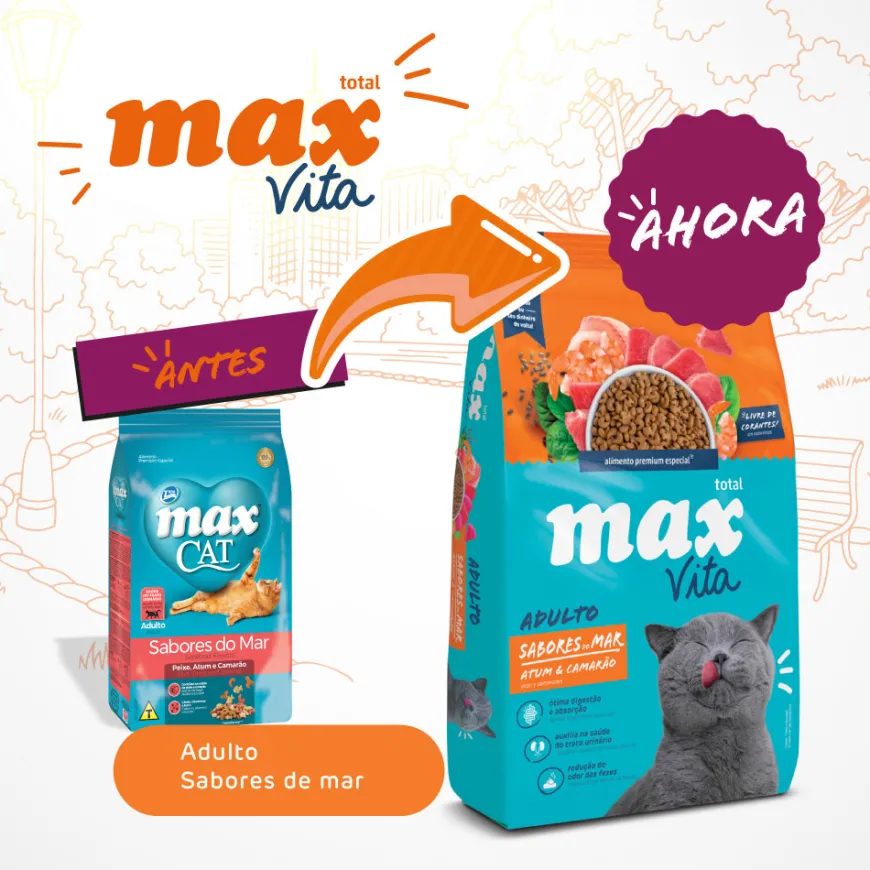 Comida Para Gato Max Vita Adulto Sabores de mar 1 kg