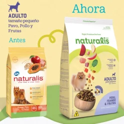 Comida para Perro Naturalis Adulto Raza Pequeña Pollo, Pavo y Frutas 2,5 Kg