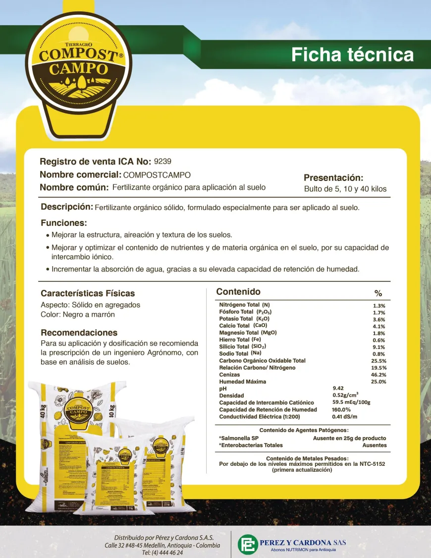 CompostCampo | Fertilizantes Jardinería | Tierragro Colombia