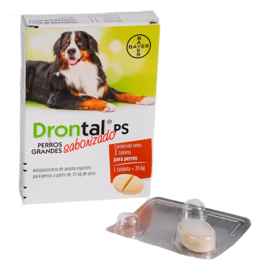 Drontal Ps > 35 kg x 1 Tabletas | Farmacia Animales y Mascotas | Tierragro Colombia