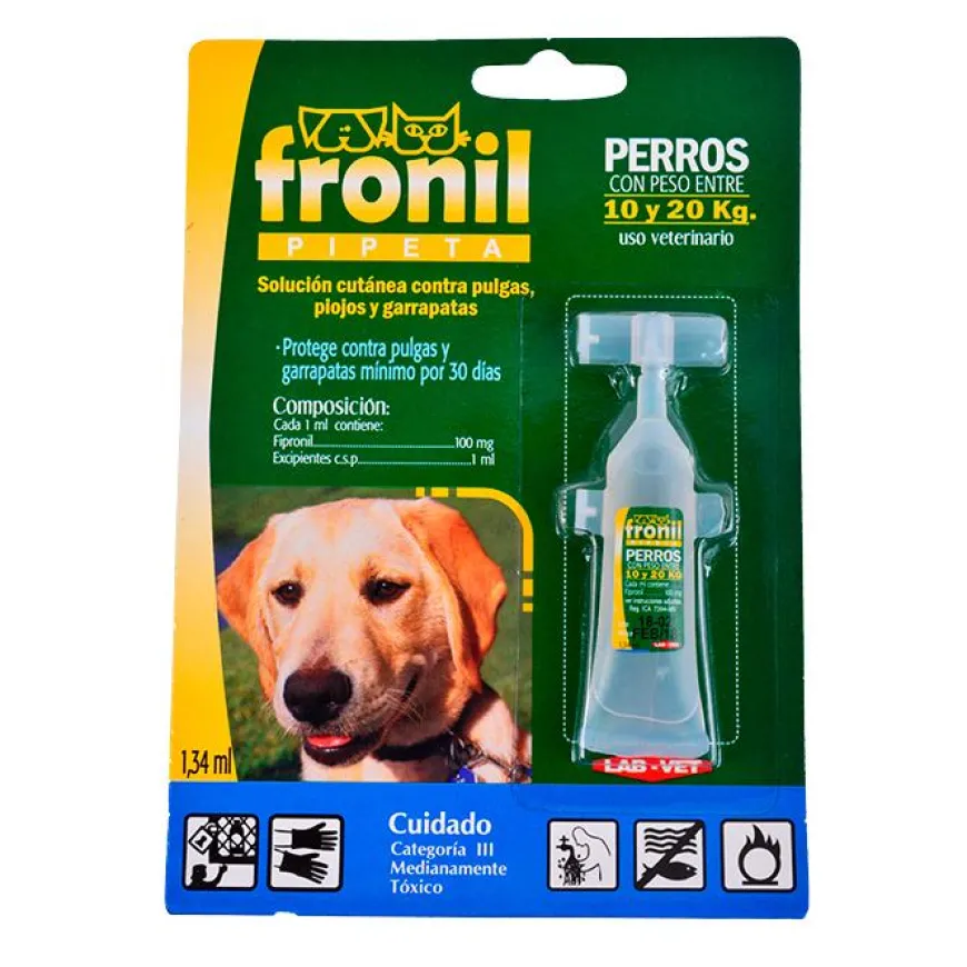 Fronil Perro Entre 10-20 kg | Farmacia Animales y Mascotas | Tierragro Colombia