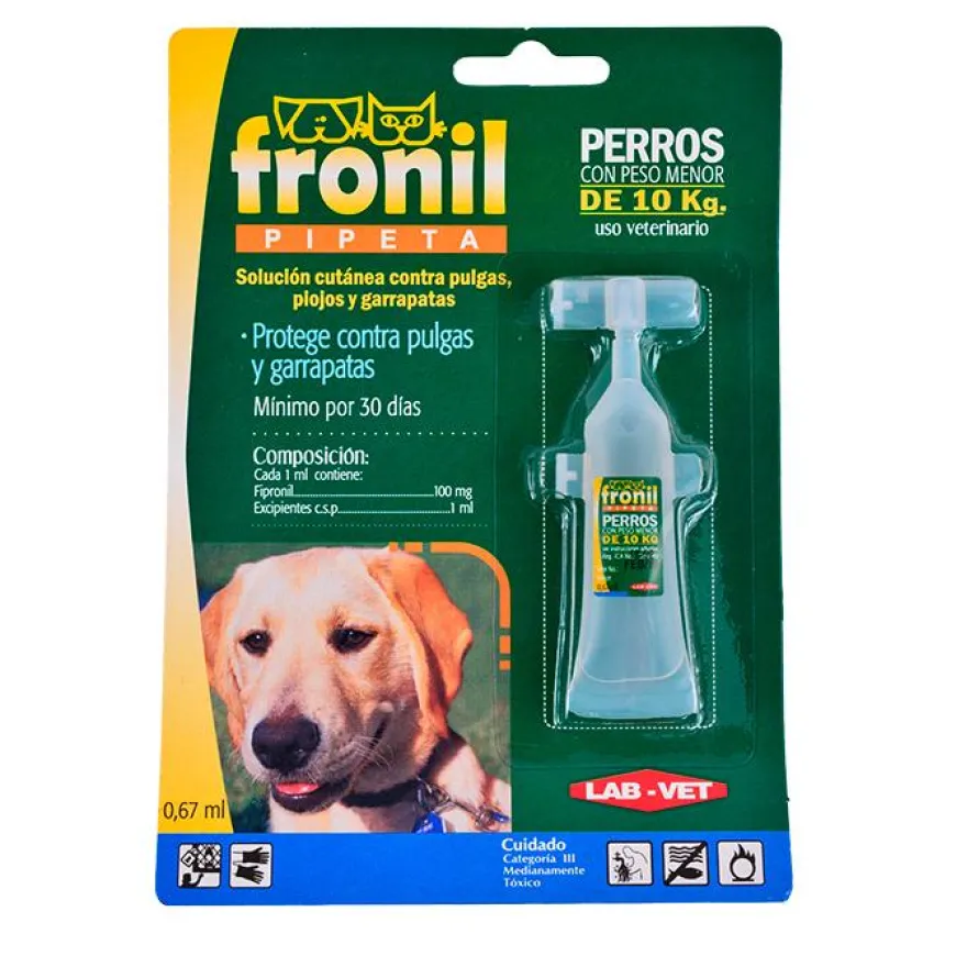 Fronil Perro Menor a 10 kg | Farmacia Animales y Mascotas | Tierragro Colombia