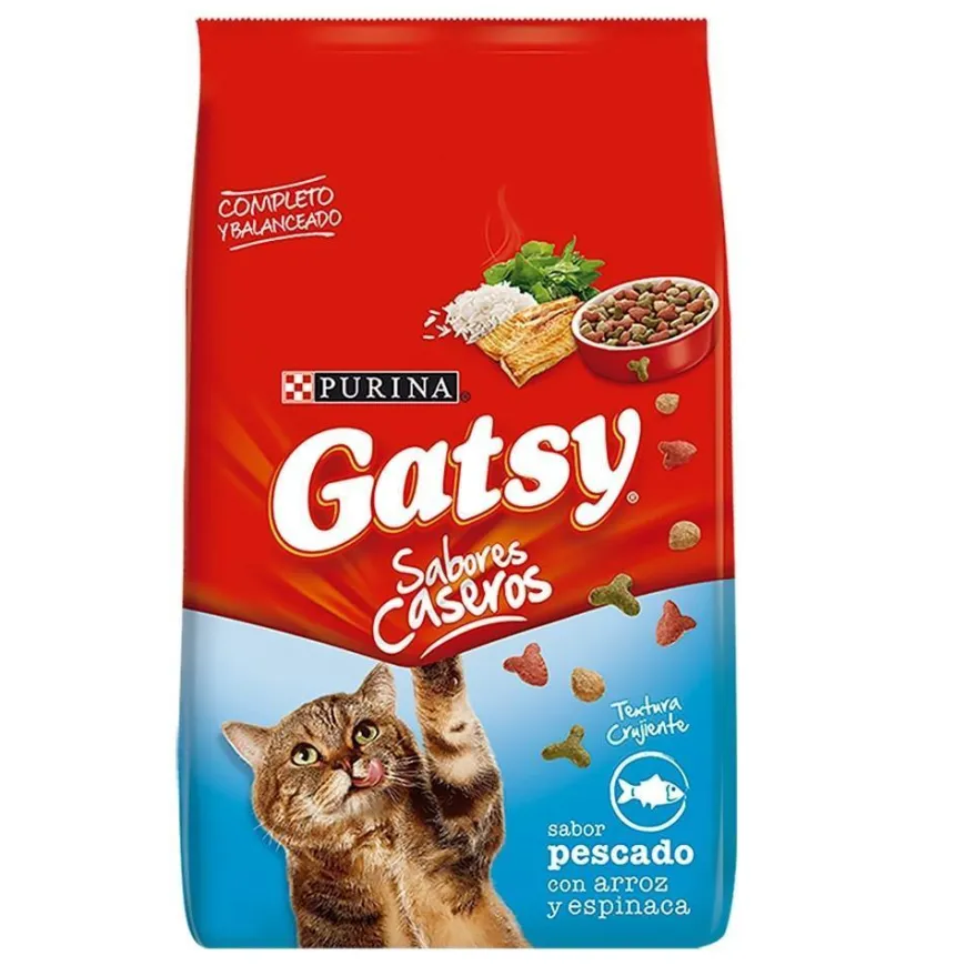 Gatsy pescado, srroz y espinaca x 17 kg | Nutrición Mascotas y Animales | Tierragro Colombia