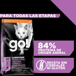 Go! Carnivore Receta De Pollo. Pavo Y Pato Para Gatos 3.7Kg