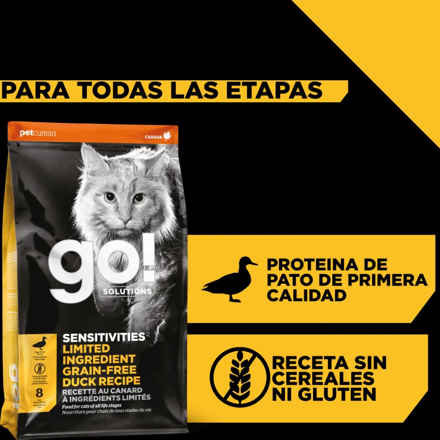 Go! Sensitivities Receta De Pato Para Gatos 3.7Kg