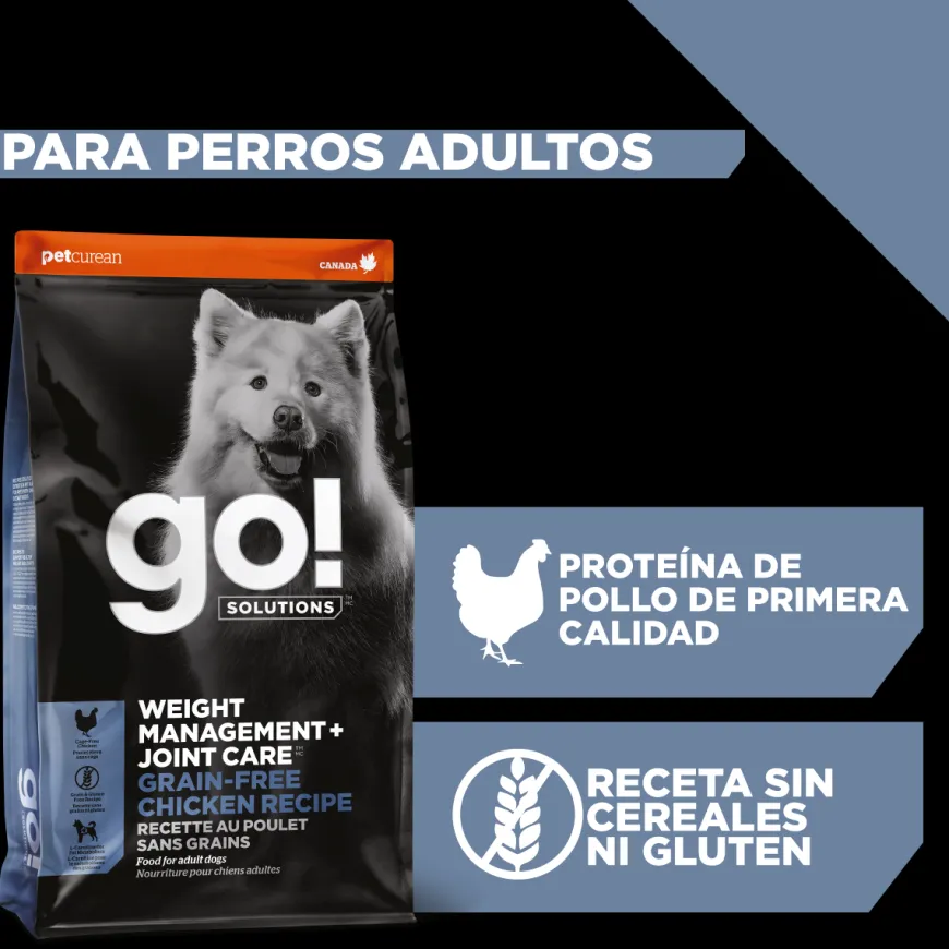 Go! Weight Management + Joint Care Receta De Pollo Para Perros 1.6Kg