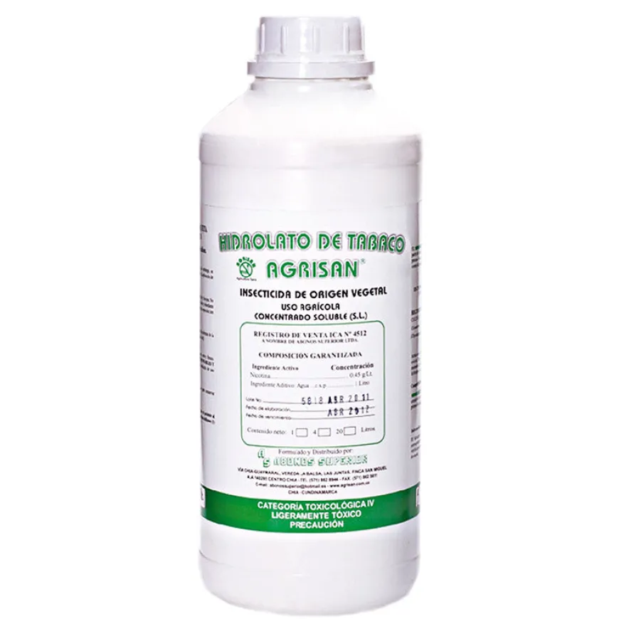 Hidrolato de tabaco agrisan x 1 lt | Insecticida organico Nicotina