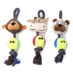 Juguete peluche con pelota de tenis para perro Divertido y suave