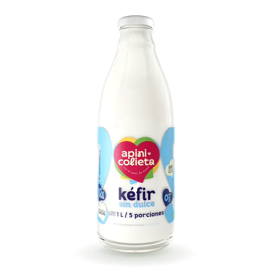 kéfir natural sin dulce x 1000 ml sin azúcar y con probióticos