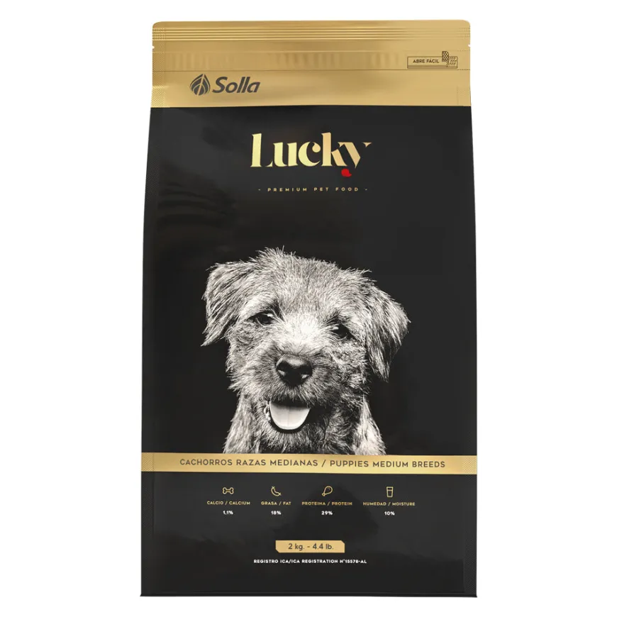 Lucky cachorros raza mediana | Nutrición Animales y Mascotas | Tierragro Colombia