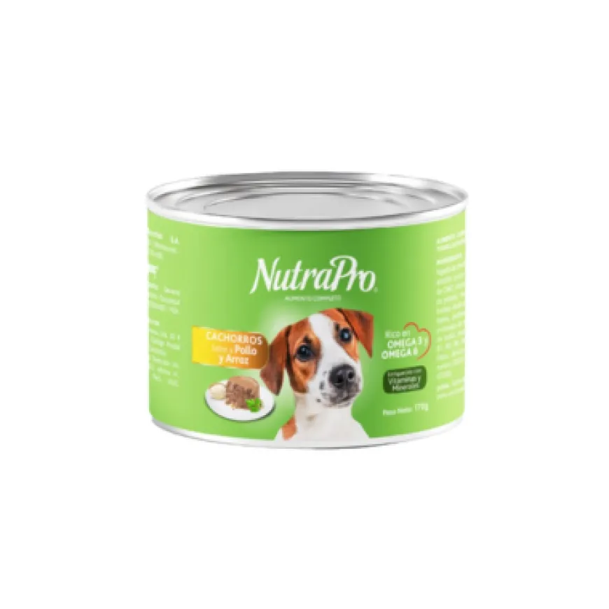 NutraPro Cachorro sabor Pollo y Arroz Alimento Húmedo para Perros 170g