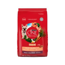 One Mini y Pequeño Pollo y Salmón 3.5 kg para perros adultos