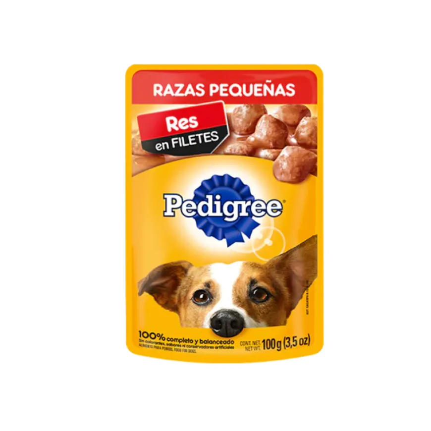 Pedigree adulto razas pequeñas carne (Alimento Húmedo) | Nutrición Mascotas y Animales | Tierragro Colombia