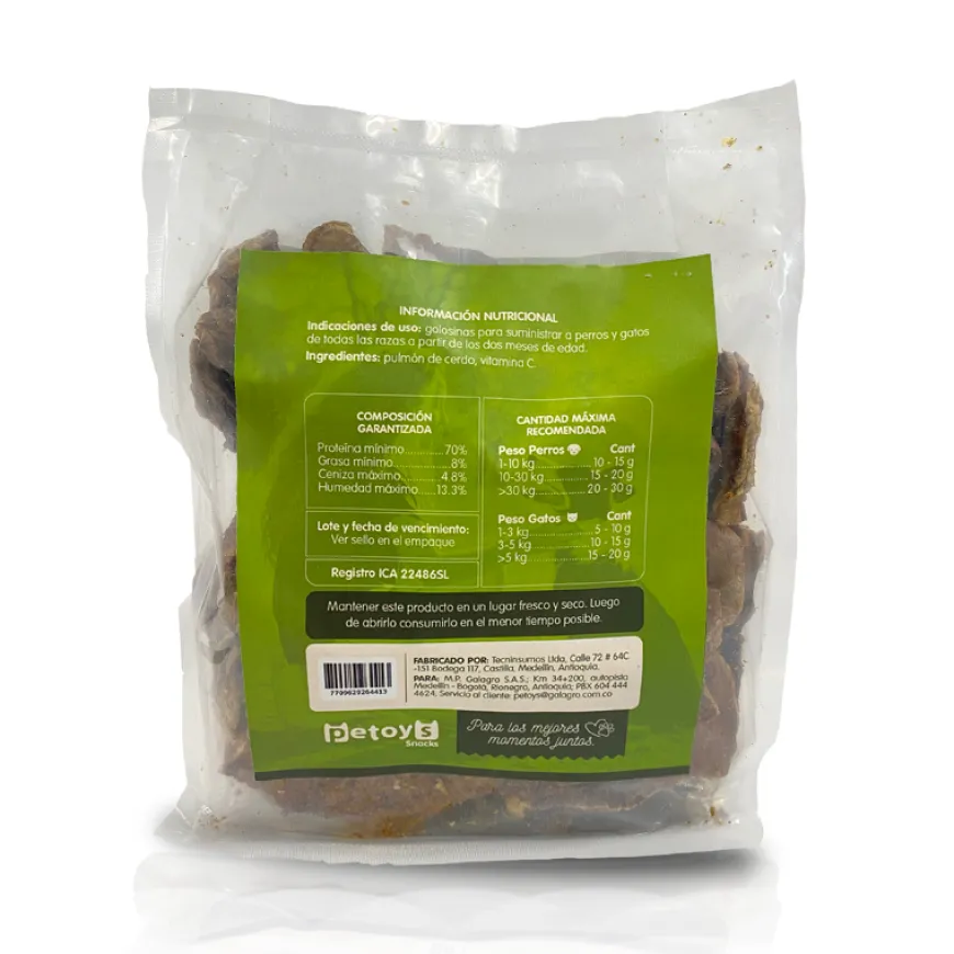 Pulmon Natural para Perros Snack Seco para Perros compra en Tierragro