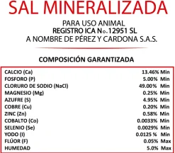 SALCEBA 450-5% - 40 Kg | Bovinos | Tierragro Colombia