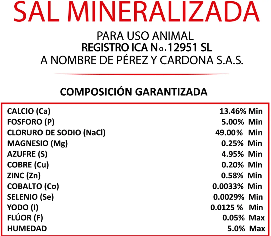 SALCEBA 450-5% - 40 Kg | Bovinos | Tierragro Colombia