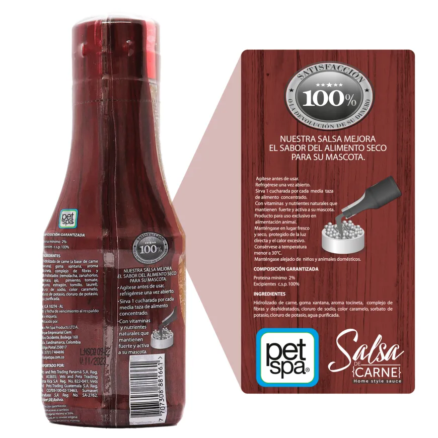 Salsa Natural Select Sabor a Carne para Perros x 220 ml