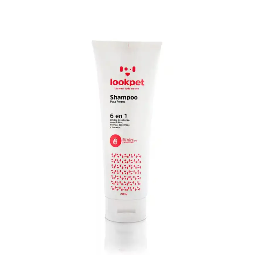 Shampoo 6 en 1 Perros Adultos Lookpet 250 ml Cuidado Completo