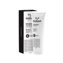Shampoo 6 en 1 Perros Pelo Blanco Lookpet - Aclara y da brillo