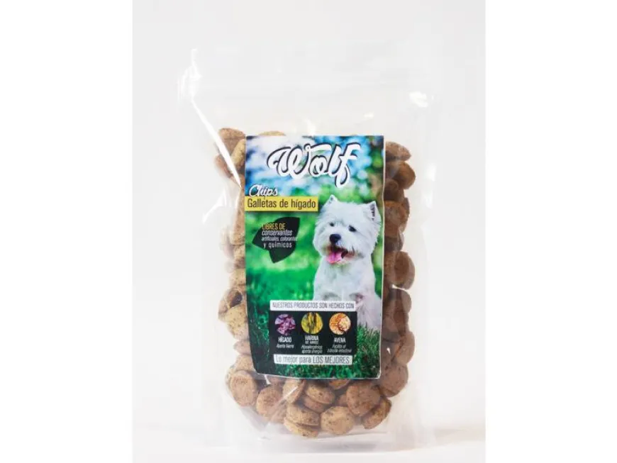 Wolf Chips Snacks Naturales de Hígado para Perros | Tierragro